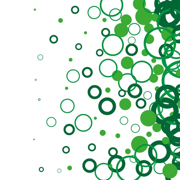 Zelené Kruhy Bílém Pozadí Prvek Šablony Slavnostního Designu Pro Brožury — Stockový vektor
