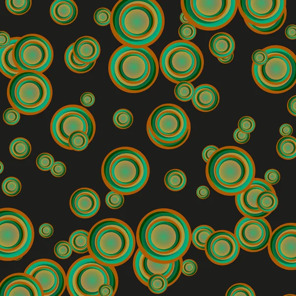 Lesklé Zelené Oranžové Abstraktní Kruhy Geometrické Pozadí Návrh Vektoru Technologie — Stockový vektor