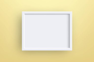 Şeffaf arkaplanda izole edilmiş kare beyaz çerçeve.