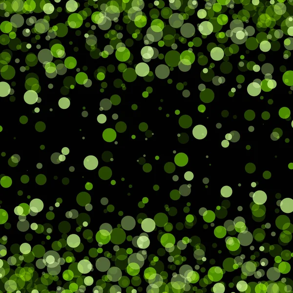 Abstraktní Tmavé Pozadí Zelenými Průhlednými Tečkami Eps10 — Stockový vektor