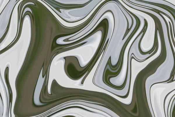 Kleurrijke Abstracte Achtergrond Vloeibare Acrylstroom Grijsgroene Achtergrond Eps10 — Stockvector