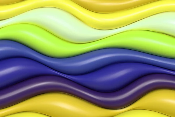 Bright Wavy Lines Multicolored Grid Abstrak Background - Stok Vektor