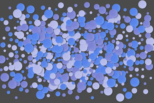 Círculos Azules Con Sombra Dispersa Sobre Fondo Gris Plantilla Folleto — Archivo Imágenes Vectoriales