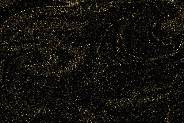 Élément Design Abstrait Gold Avec Effet Scintillant Sur Fond Sombre — Image vectorielle