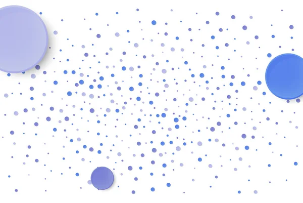 Streszczenie Chaotycznego Tła Kropek Wektorowy Projekt Graficzny Jasnoniebieskich Kropek Białym — Wektor stockowy