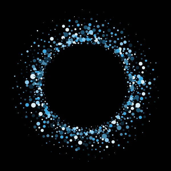 Fond Géométrique Abstrait Avec Des Cercles Bleus Sous Forme Cadre — Image vectorielle