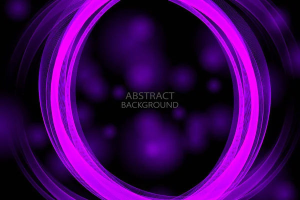 Fondo Geométrico Con Círculos Borrosos Fondo Púrpura Oscuro Abstracto Diseño — Archivo Imágenes Vectoriales