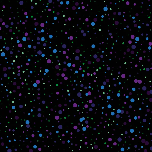 Confettis Sur Fond Noir Motif Fond Festif Avec Cercles Colorés — Image vectorielle