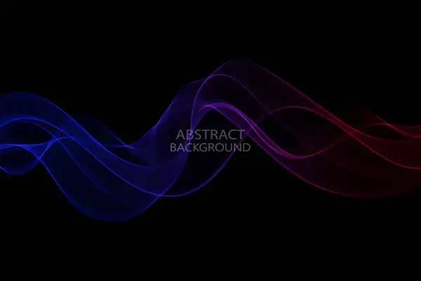Vecteur Bleu Rouge Abstrait Élément Conception Onde Onde Fumée Transparente — Image vectorielle