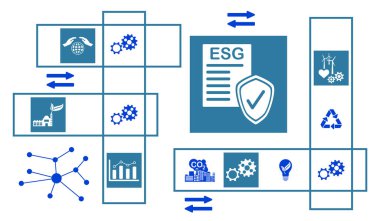 Bağlı simgelerle esg kavramı