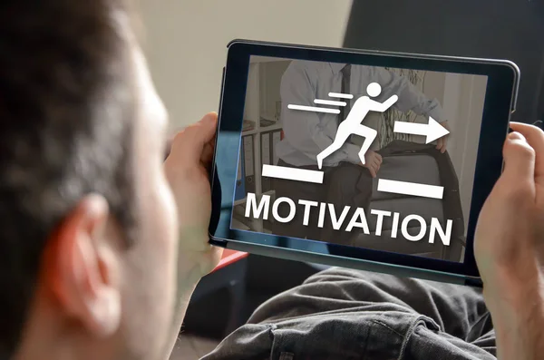 Concept Motivation Sur Tablette — Photo