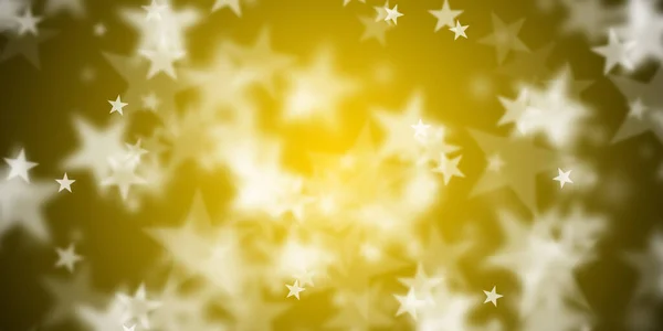 Repülő Csillagok Sárga Háttér Felett — Stock Fotó