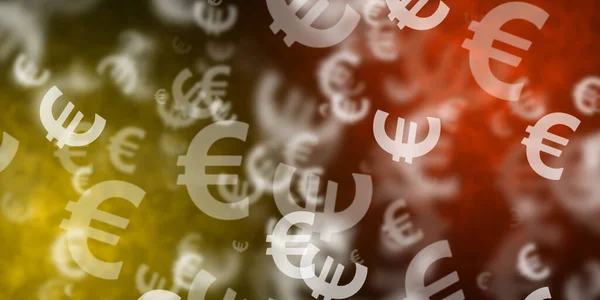 Πετώντας Ευρώ Πάνω Από Κίτρινο Και Κοράλλι Πορτοκαλί Φόντο — Φωτογραφία Αρχείου