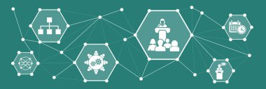 Bağlı simgelerle konferans kavramı