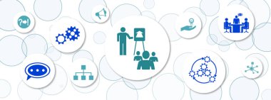 Çemberdeki simgelerle koçluk yapma kavramı