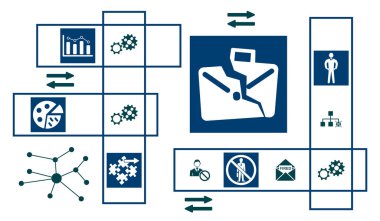 Bağlı simgelerle iş kaybı kavramı