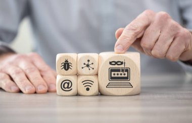 Tahta bloklar phishing sembolü ile