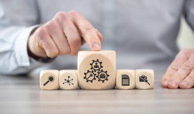 İş arama kavramına sahip tahta bloklar