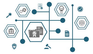 Bağlı simgelerle patent kavramı