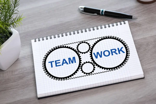 Teamwork Concept Drawn Notepad — Stock Photo, Image