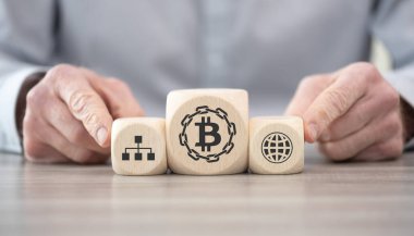 Tahta bloklar ve engelleme zinciri sembolü.