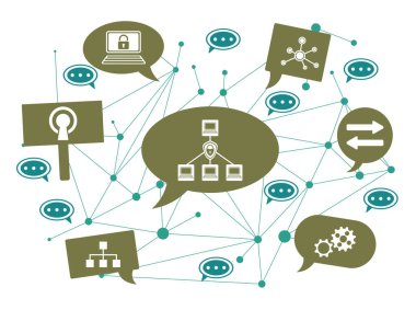 Konuşma balonlarında simge olan vpn kavramı