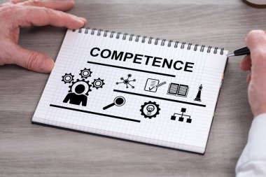 Yetenek kavramına sahip bir not defteri.