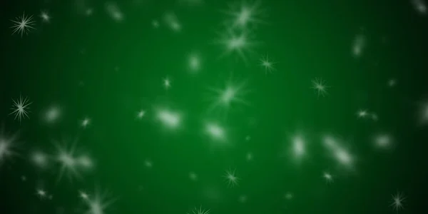Flygande Stjärnor Över Grön Bakgrund — Stockfoto