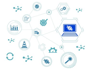 Bağlı simgelerle sistem bakımı kavramı
