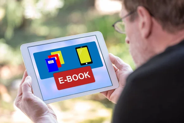 Tablet Screen Displaying Book Concept — Stock Photo, Image