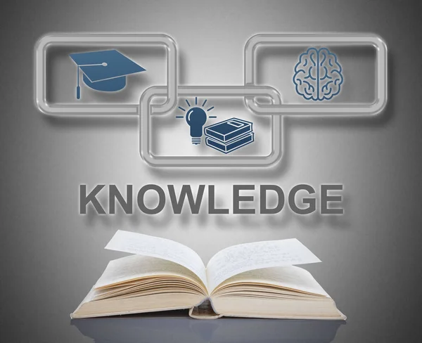 Knowledge Concept Open Book — Stock Photo, Image