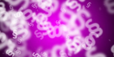 Eflatun arkaplan üzerinde uçan paragraf simgeleri