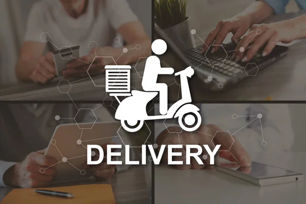 Delivery Concept Illustrated Pictures Background — Stock Photo, Image