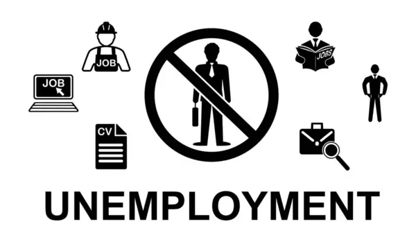 Illustration Unemployment Concept — Stock Photo, Image