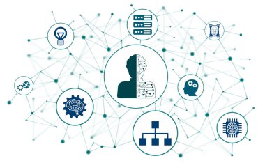 Bağlı simgelerle makine öğrenme kavramı