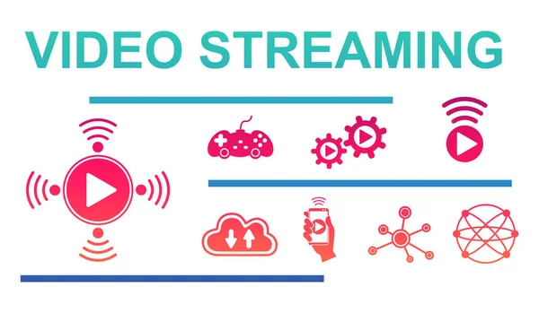 Illustration of a video streaming concept