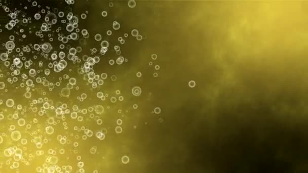 Abstrakter Gelber Hintergrund Mit Bewegung Von Blasen Loopanimation — Stockvideo