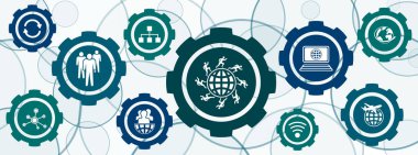 Çarklı simgelerle küreselleşme kavramı