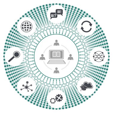 Bağlı simgelere sahip mooc kavramı