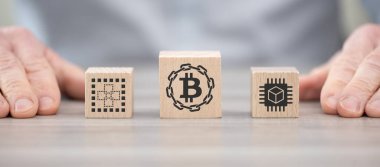 Tahta bloklar ve engelleme zinciri sembolü.