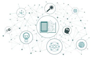 Bağlı simgelerle makine öğrenme kavramı