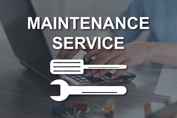 Концепция обслуживания, иллюстрированная картинкой на заднем плане