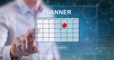 Adam bir olay planlayıcısı kavramı onun parmak dokunmatik ekranlı cep bilgisayarlarda ekleme dokunmadan