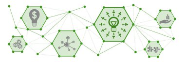 Bağlı simgelerle kitle fonlama kavramı