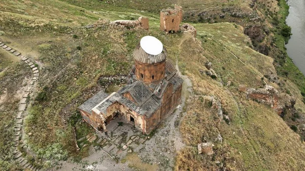 Tigran Honents Church is located in Ani Ancient City. The church was built in 1215 by the Merchant Tigran Honents. Kars, Turkey.