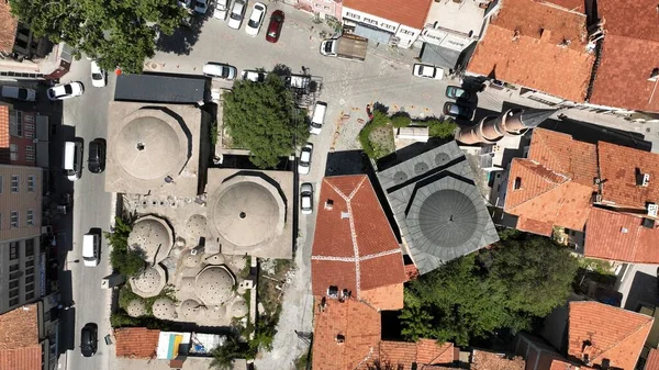 Balikli清真寺建于13世纪安纳托利亚塞尔柱时期 清真寺一侧有Balikli浴场 — 图库照片