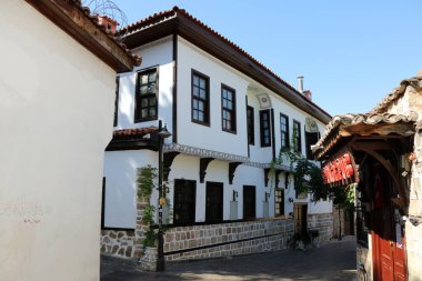 Kaleici bölgesinde tarihi bir ev. Ev Osmanlı İmparatorluğu 'nun son döneminde inşa edildi..