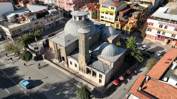 İnce Minareli Madrasah 13. yüzyılda Konya 'da Seljuk döneminde inşa edilmiştir. Selcuklu, Konya, Türkiye.