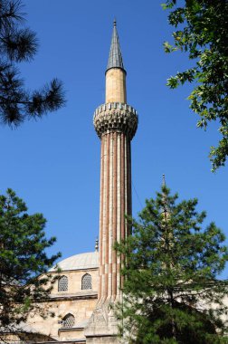  Amasya 'da bulunan 2. Bayezid Sultan Camii' nin minaresi. Amasya, Türkiye.