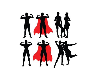 Strong Lady Silhouettes, art vector design